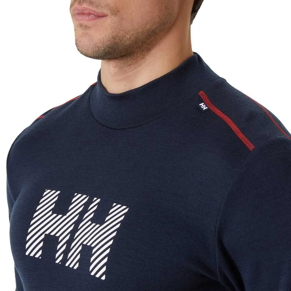 Helly Hansen Lifa Merino Midweight Logo Langarmet T-skjorte Helly Hansen Lifa Merino Midweight Logo Langarmet T-skjorte