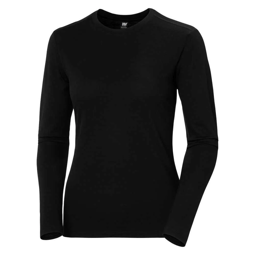 Helly Hansen Merino Crew Langarmet T-skjorte, Black Helly Hansen Merino Crew Langarmet T-skjorte, Black