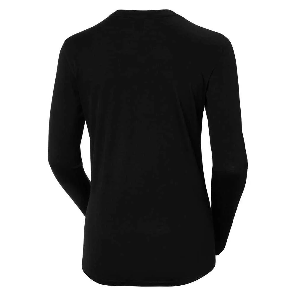 Helly Hansen Merino Crew Langarmet T-skjorte, Black Helly Hansen Merino Crew Langarmet T-skjorte, Black