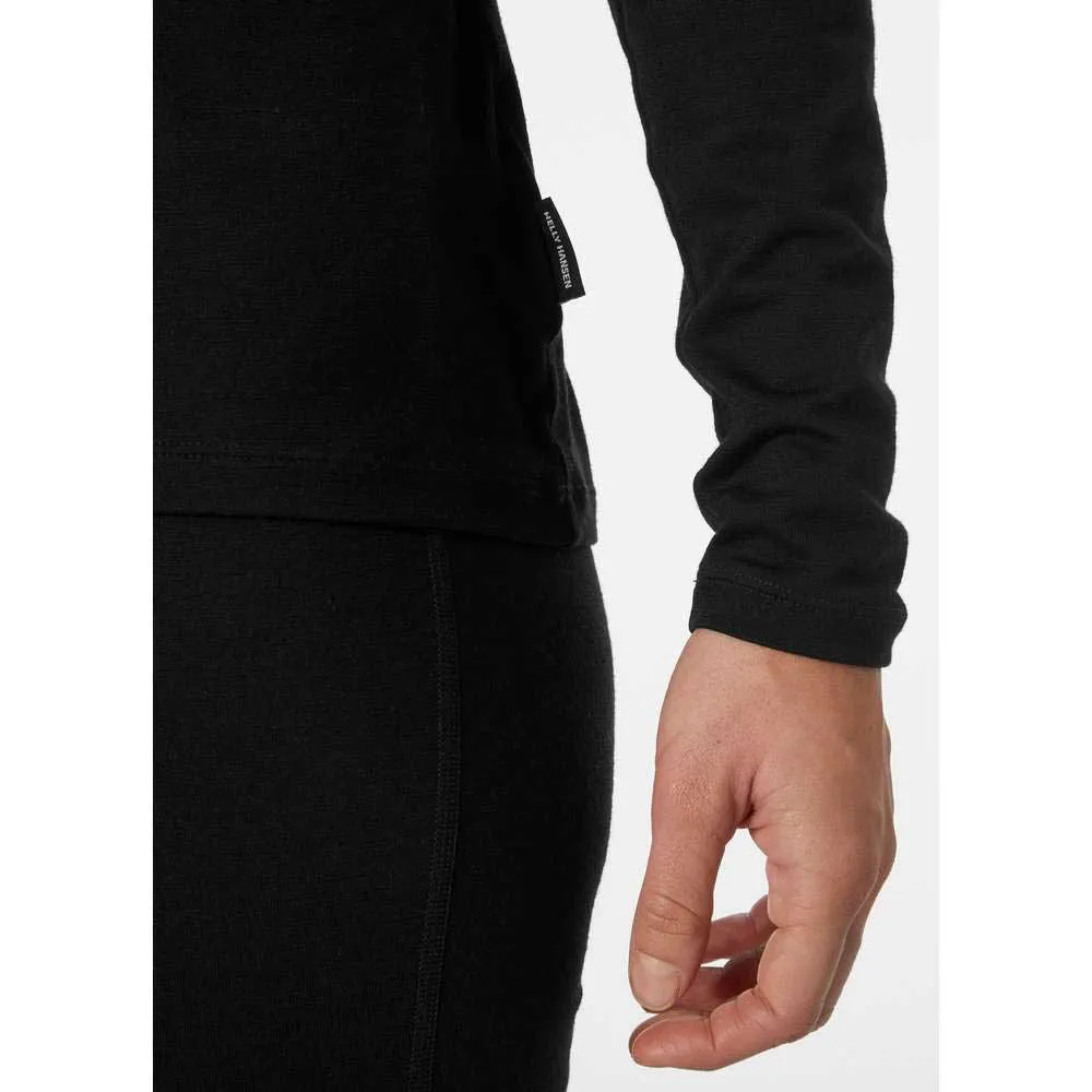 Helly Hansen Merino Crew Langarmet T-skjorte, Black Helly Hansen Merino Crew Langarmet T-skjorte, Black