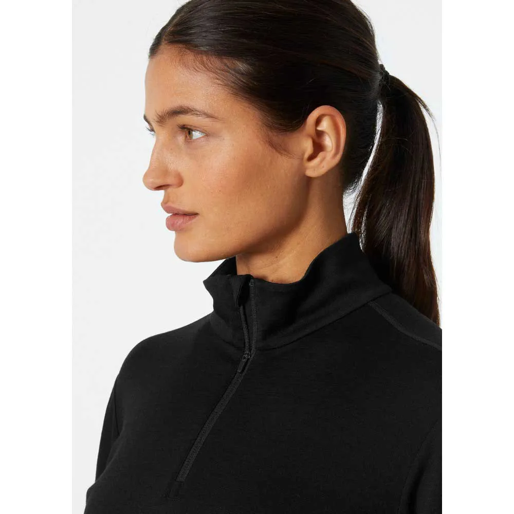Helly Hansen Merino Langarmet Baselag, Black Helly Hansen Merino Langarmet Baselag, Black