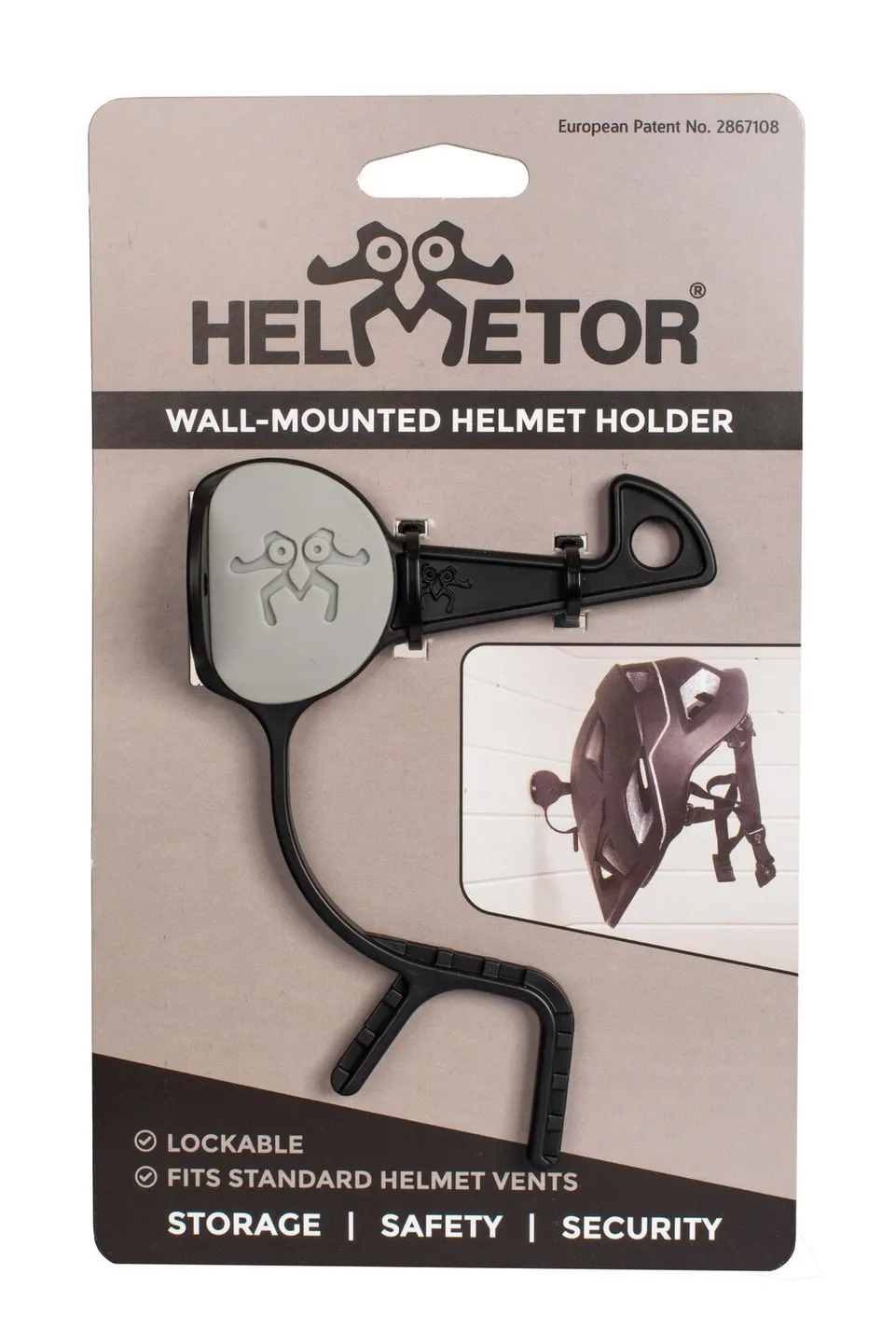 Helmetor Hjelm Veggfeste, Rosa Helmetor Hjelm Veggfeste, Rosa