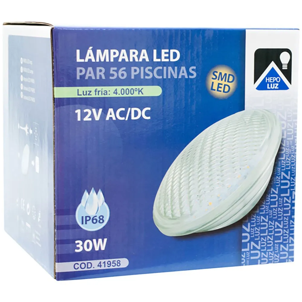 Hepoluz Pool 56 4000k 30w Led-pære unisex, White, One Size