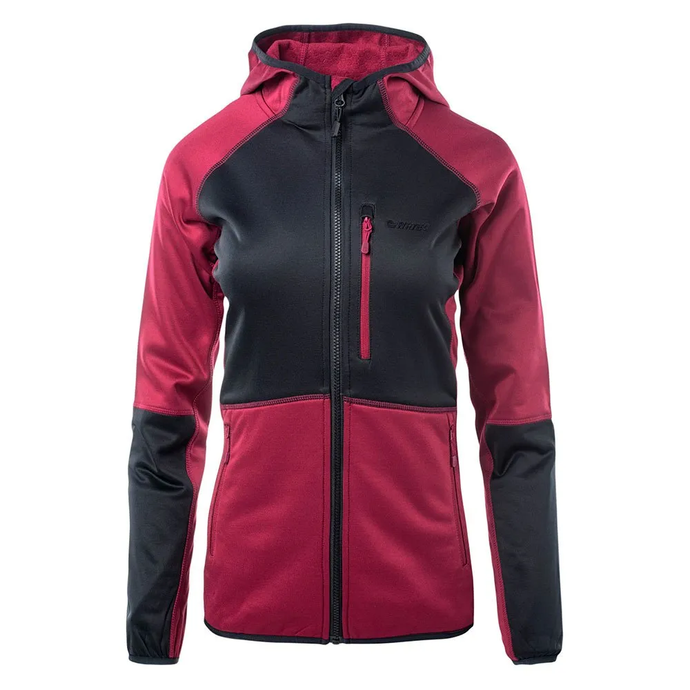 Hi-tec Camila Fleecejakke Med Full Glidelås, Beet red / anthracite
