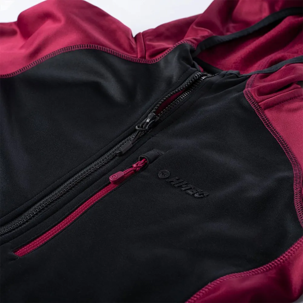 Hi-tec Camila Fleecejakke Med Full Glidelås, Beet red / anthracite