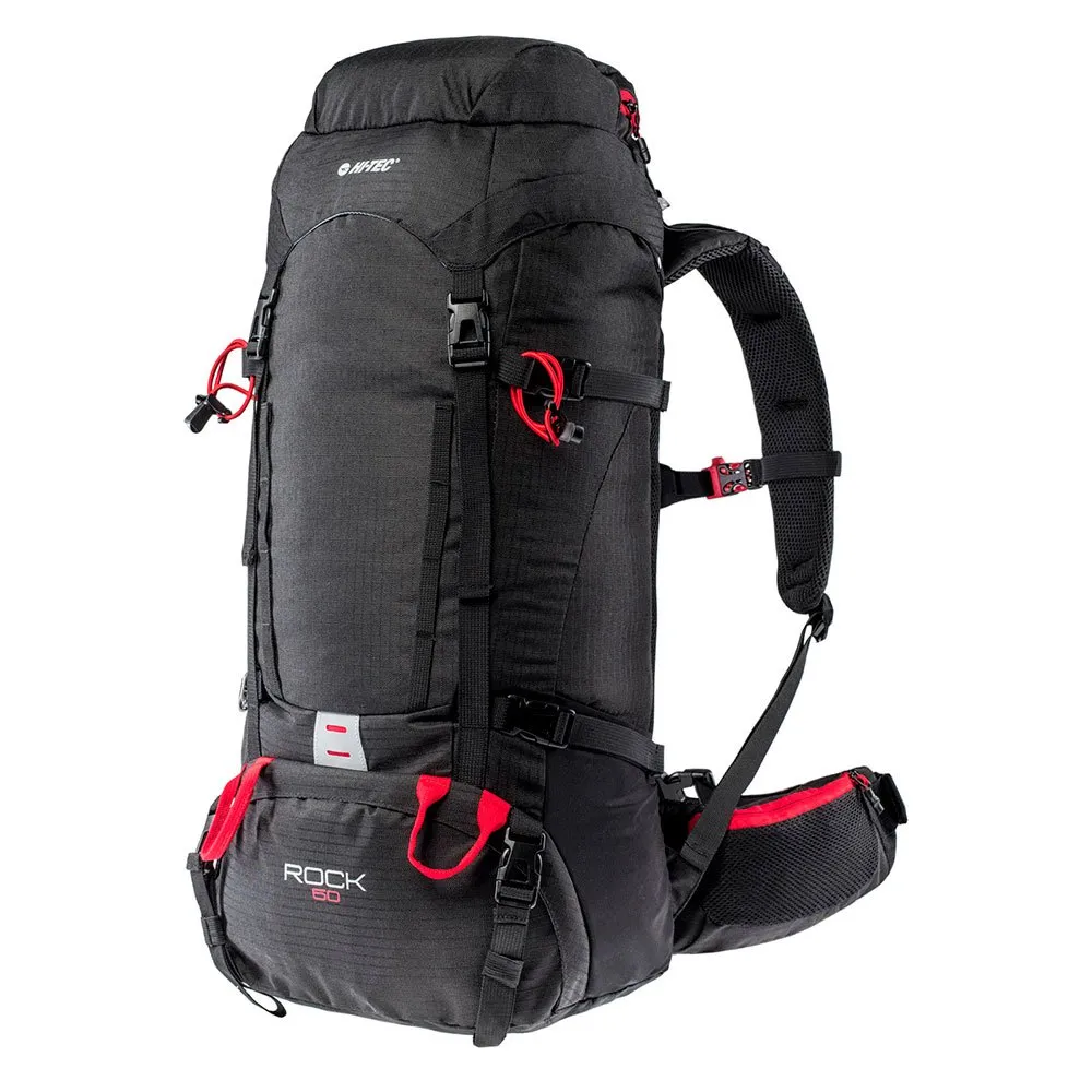 Hi-tec Rock 50l Ryggsekk, Black / high risk red