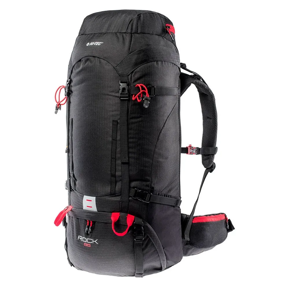 Hi-tec Rock 65l Ryggsekk, Black / high risk red Hi-tec Rock 65l Ryggsekk, Black / high risk red
