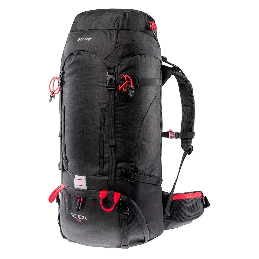 Hi-tec Rock 75l Ryggsekk, Black / high risk red