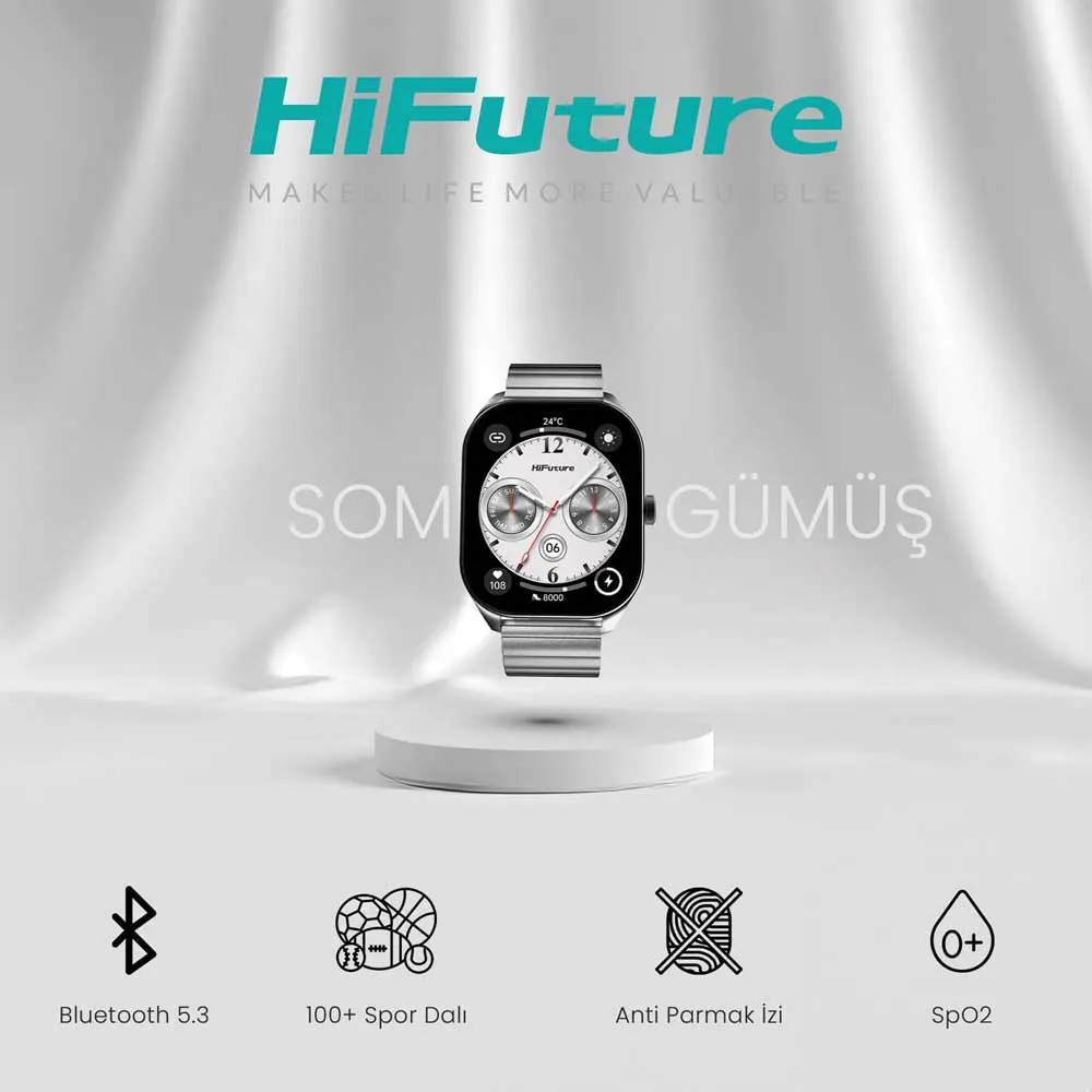 Hifuture Apex Smartklokke, Silver Hifuture Apex Smartklokke, Silver