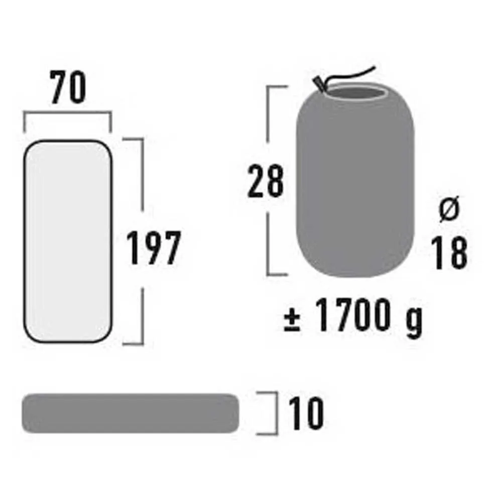 High Peak Dayton Xl Oppblåsbar Matte, Darkgrey