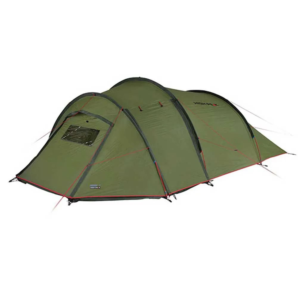 High Peak Falcon 4 Telt, Pesto / red, 4 Steder