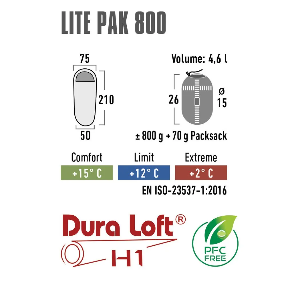 High Peak Lite Pak 800 Sovepose, Green