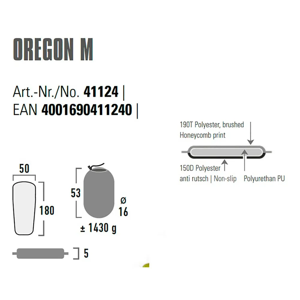 High Peak Oregon M Oppblåsbar Matte