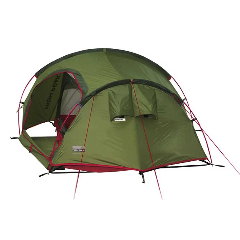 High Peak Sparrow 2 Telt, Pesto / red, 2 Steder