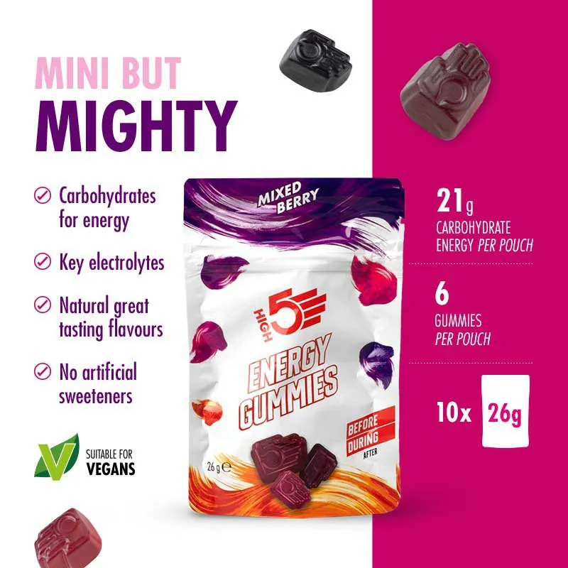 High5 Boks Med Energigodteri Bær 26g 10 Enheter, Multicolor, One Size
