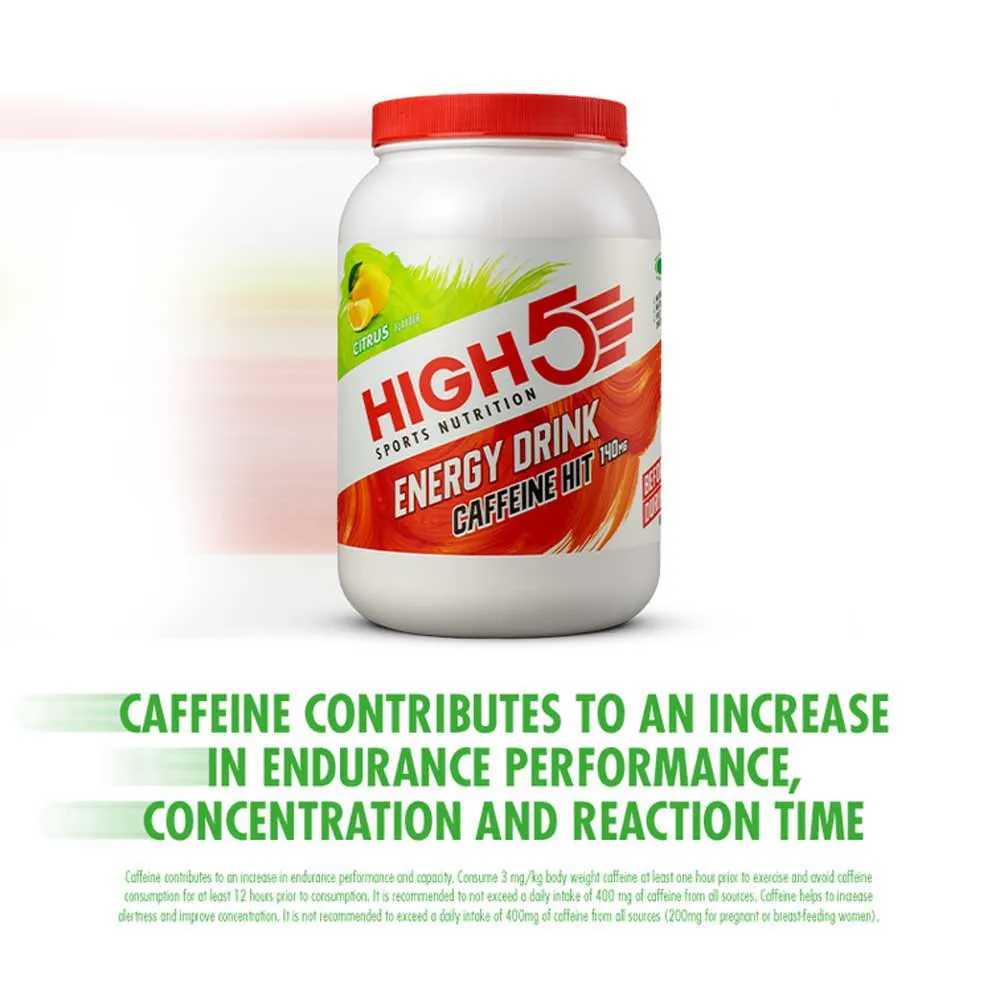 High5 Caff Hit 140mg Energidrikkpulver Sitrus 1.4kg, White / red, One Size