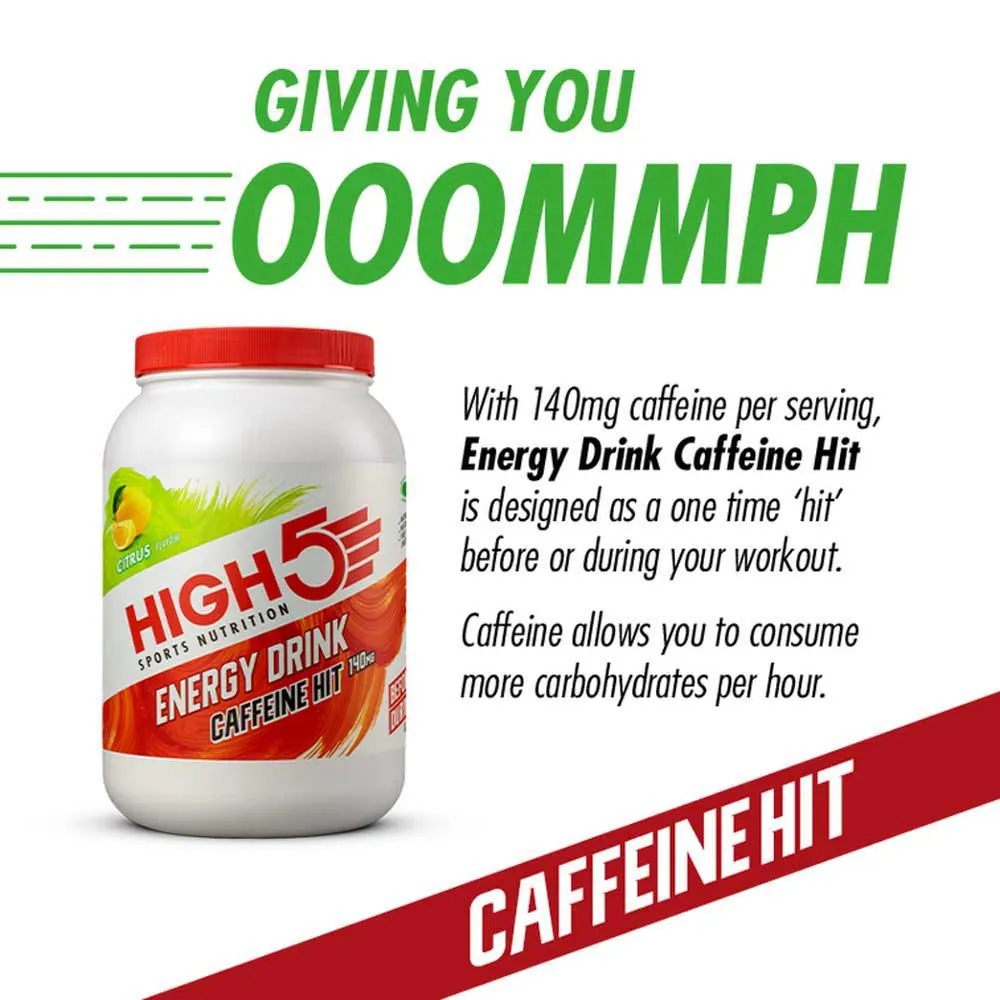 High5 Caff Hit 140mg Energidrikkpulver Sitrus 1.4kg, White / red, One Size