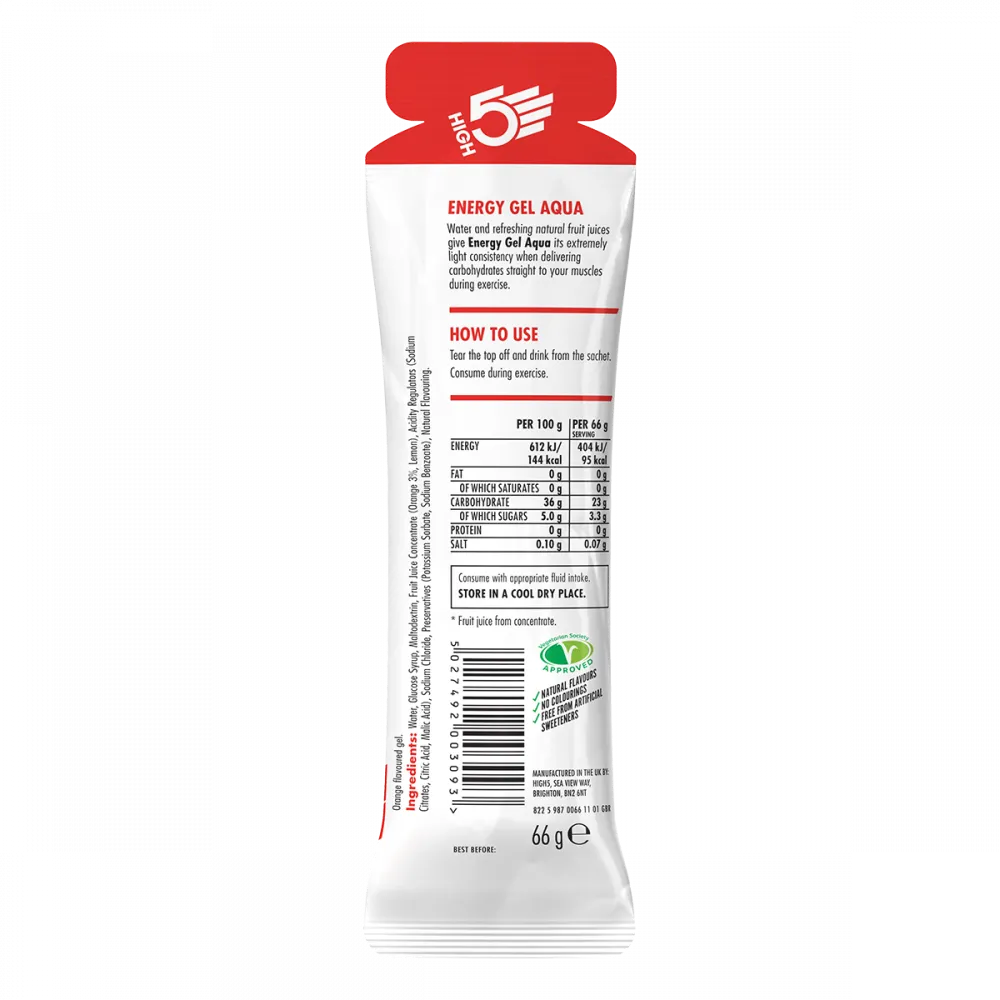 High5 EnergyGel Aqua Appelsin Energigel 20 stk