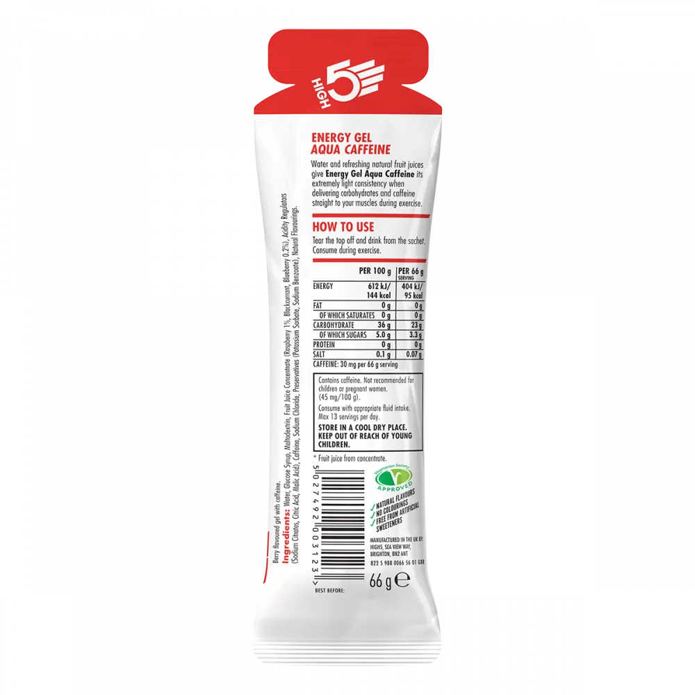 High5 EnergyGel Aqua Bær Energigel 20 stk