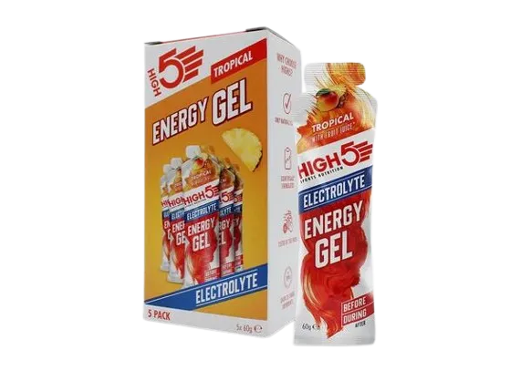 High5 EnergyGel Electrolyte Tropisk Energigel DATOVARE 5 STK High5 EnergyGel Electrolyte Tropisk Energigel DATOVARE 5 STK