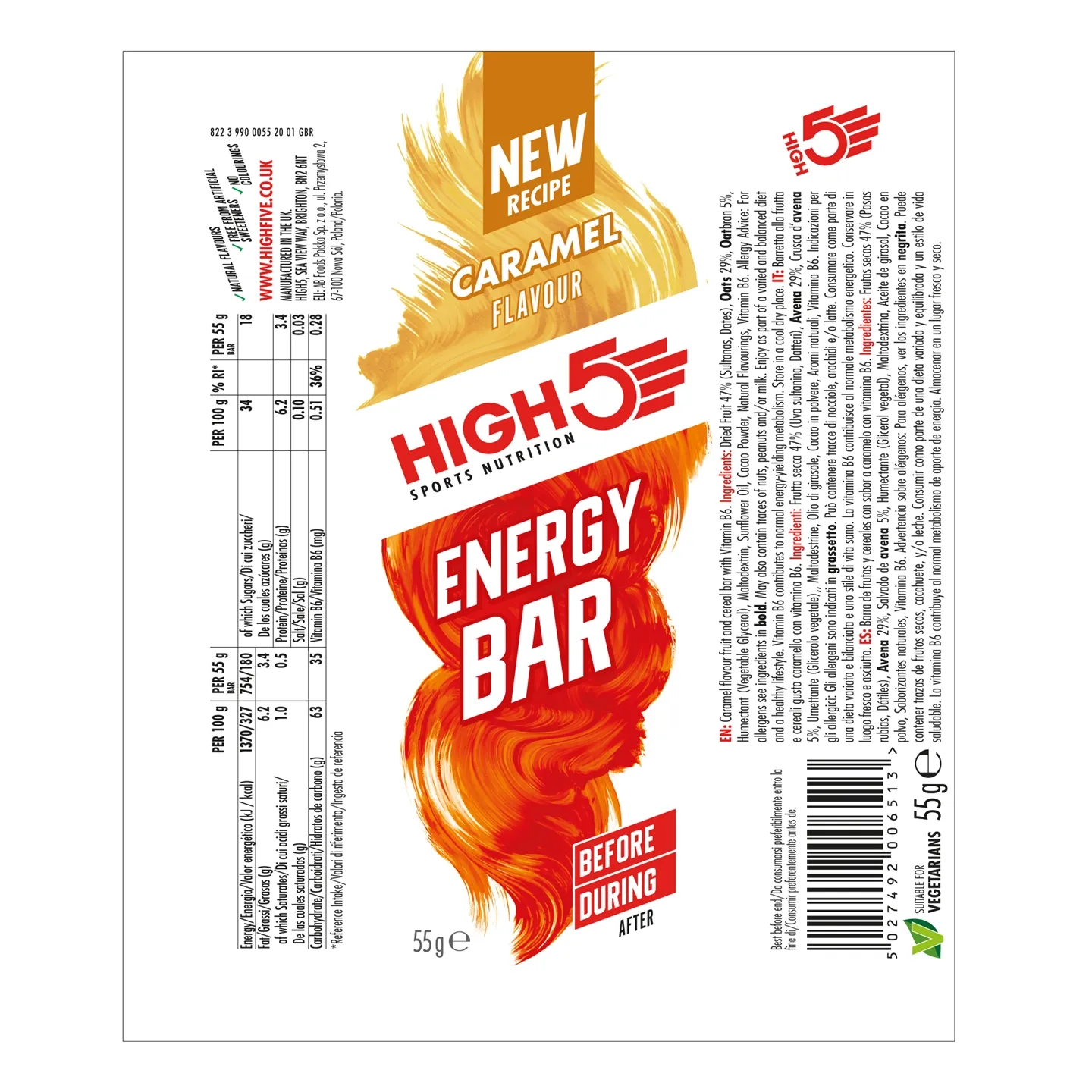 High5 Karamell Energibar