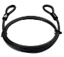Hiplok Wire med Løkker (200 cm), Svart