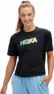 Hoka 1153374 Women's Topo Logo Short Sleeve, Black