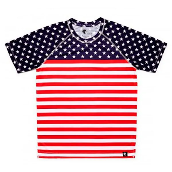 Hoopoe Stars And Stripes Kortarmet T-skjorte male, Navy / red / white