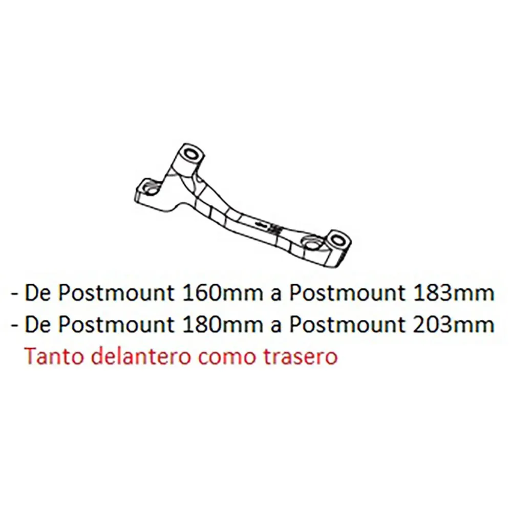 Hope H Is Postmount Skivebremsekaliperadapter, Black, 160-183mm / 180-203mm Hope H Is Postmount Skivebremsekaliperadapter, Black, 160-183mm / 180-203mm