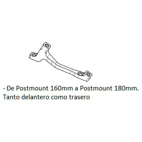 Hope L Postmount Skivebremsekaliperadapter, Black, 180mm Hope L Postmount Skivebremsekaliperadapter, Black, 180mm