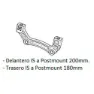Hope N Is Postmount Skivebremsekaliperadapter, Black, 200mm / 180mm