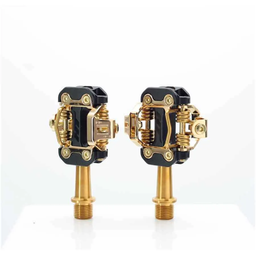 HT M2 Titanium Limited Edition Sykkelpedaler, Stealth black / gold, One Size