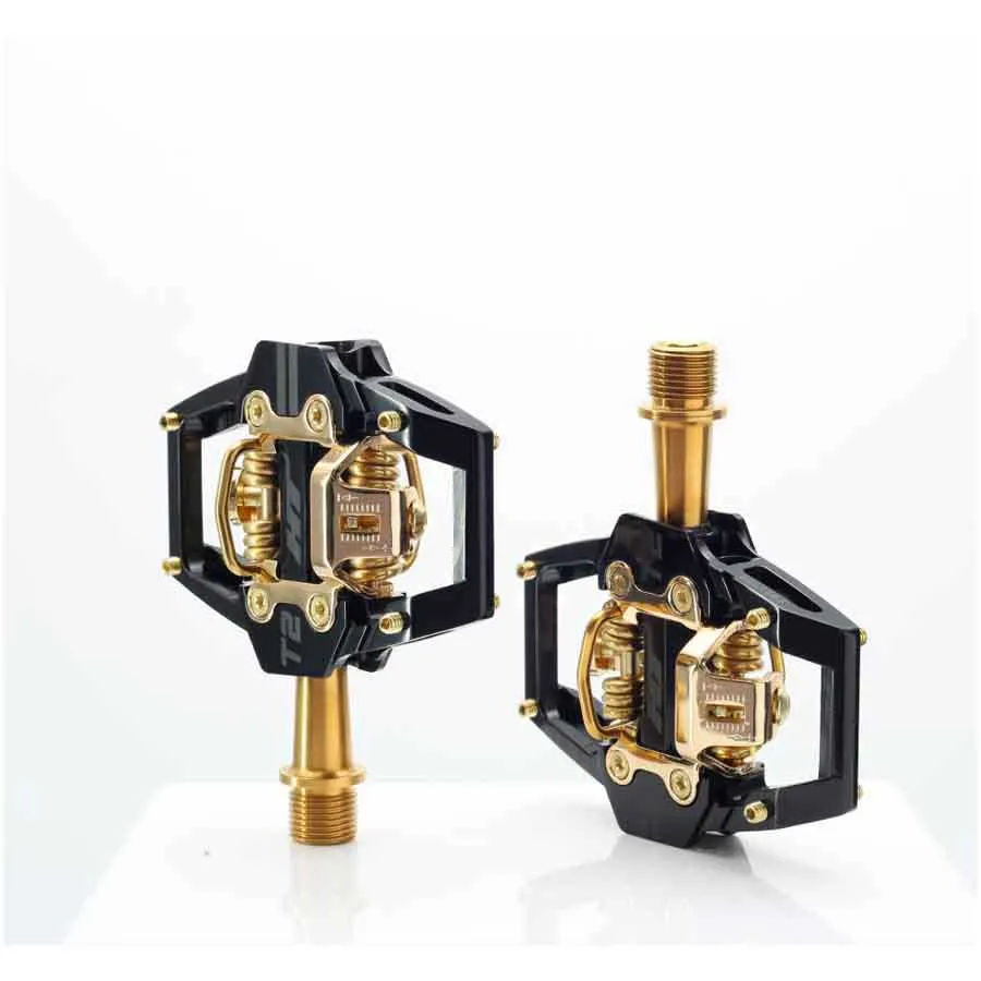 HT T2 Titanium Limited Edition Sykkelpedaler, Stealth black / gold, One Size HT T2 Titanium Limited Edition Sykkelpedaler, Stealth black / gold, One Size