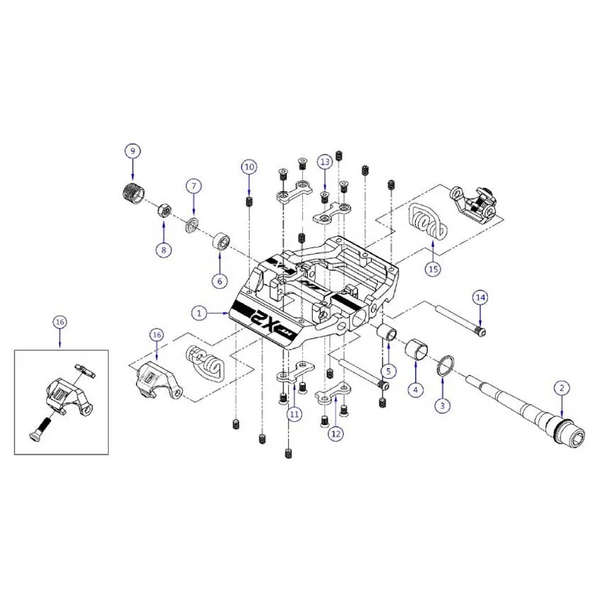 HT X2-sx Pedaloppussattsett, Silver, One Size HT X2-sx Pedaloppussattsett, Silver, One Size