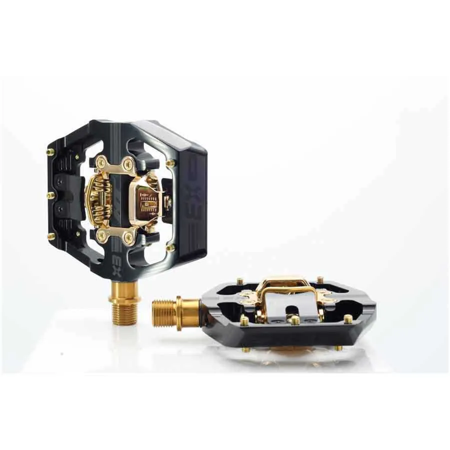 HT X3 Titanium Limited Edition Sykkelpedaler, Stealth black / gold, One Size HT X3 Titanium Limited Edition Sykkelpedaler, Stealth black / gold, One Size