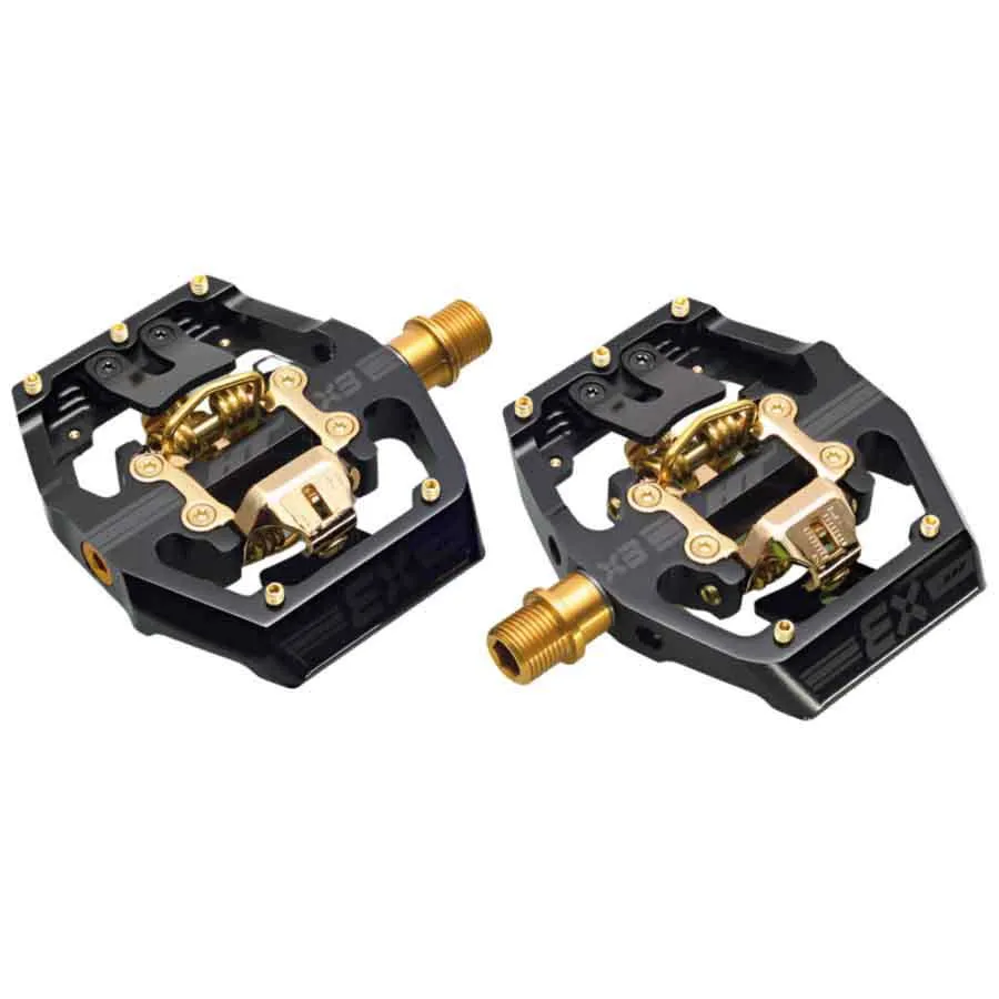 HT X3 Titanium Limited Edition Sykkelpedaler, Stealth black / gold, One Size HT X3 Titanium Limited Edition Sykkelpedaler, Stealth black / gold, One Size