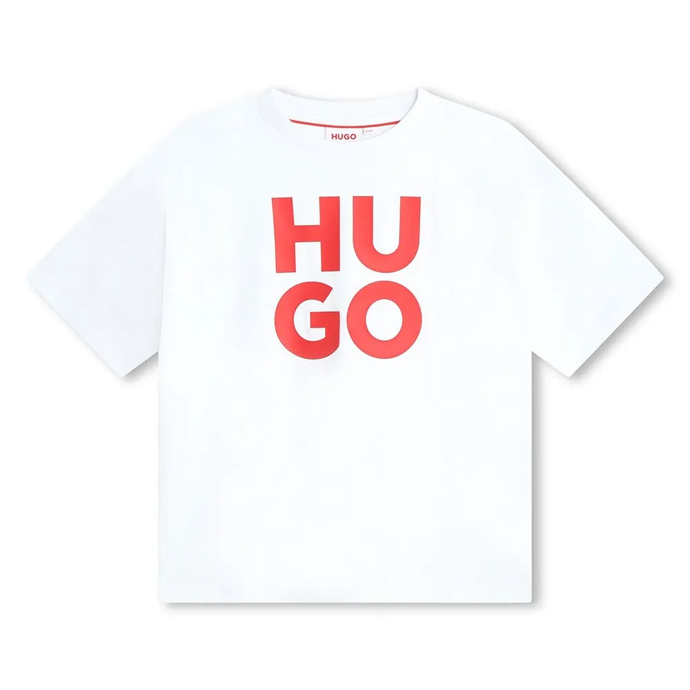 Hugo G00008 Kortarmet T-skjorte Refurbished, White, 6Y