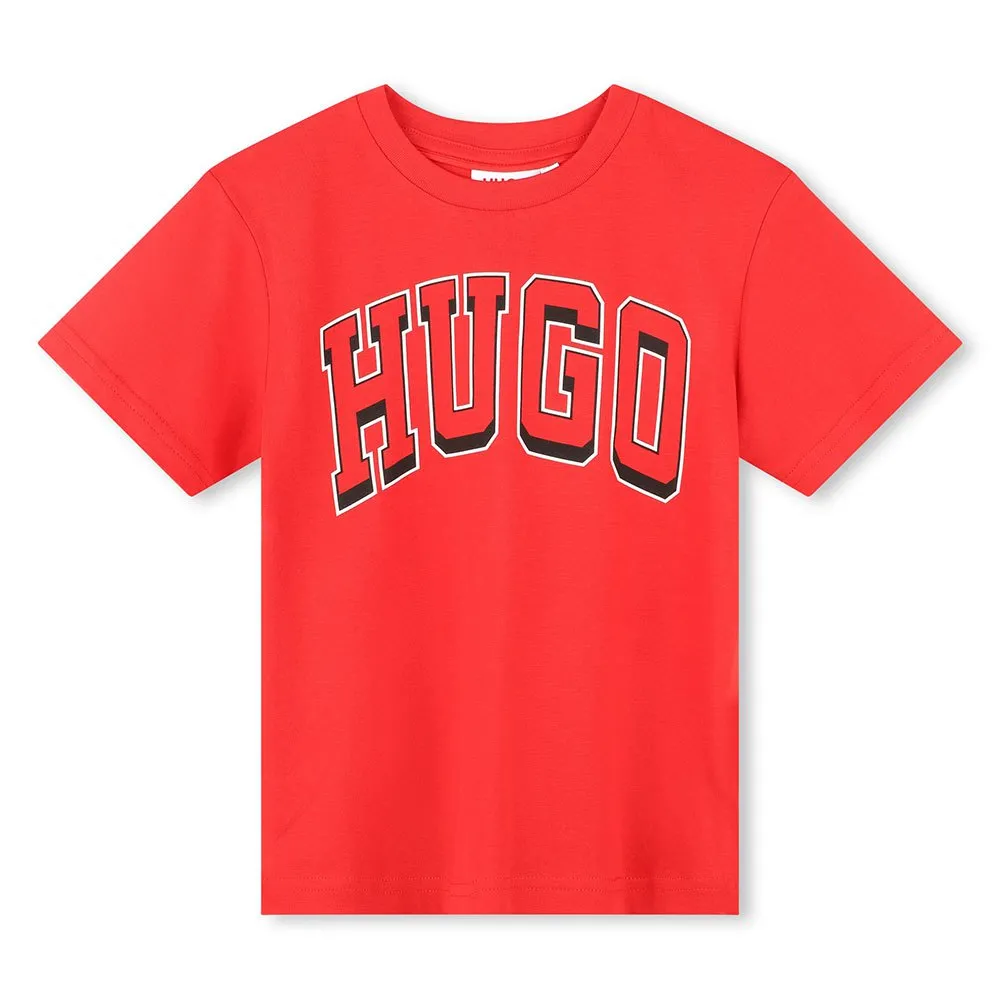 Hugo G00142 Kortarmet T-skjorte, Red, 12Y