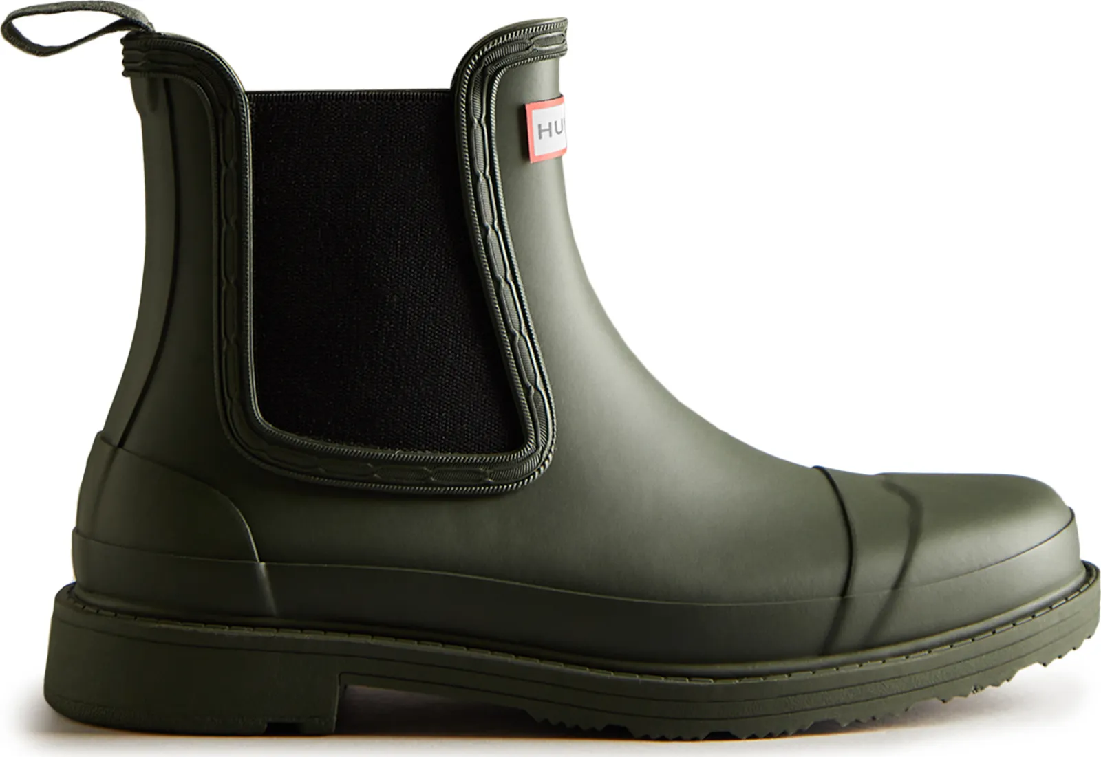 Hunter Women's Commando Chelsea Boot, Dark olive