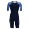 HUUB Anemoi Aero +flatlock Kortermet Trisuit male, Black / aqua