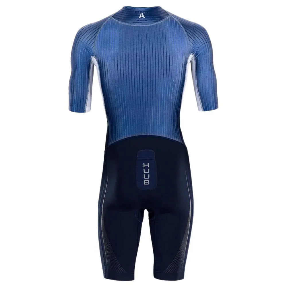HUUB Anemoi Aero +flatlock Kortermet Trisuit male, Black / aqua HUUB Anemoi Aero +flatlock Kortermet Trisuit male, Black / aqua