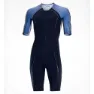 HUUB Anemoi Aero +flatlock Kortermet Trisuit male, Black / aqua