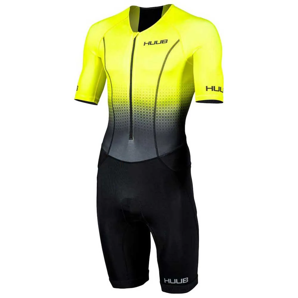 HUUB Commit Long Course Kortermet Trisuit male, Black / fluo yellow HUUB Commit Long Course Kortermet Trisuit male, Black / fluo yellow