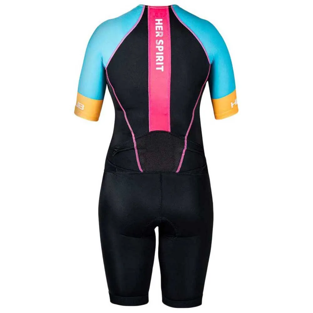 HUUB Her Spirit Kortermet Trisuit female, Black / multi