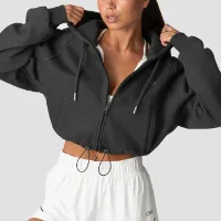 ICANIWILL Everyday Cropped Zip Hoodie Wmn