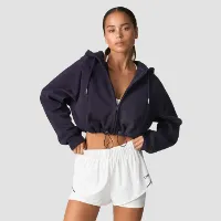 ICANIWILL Everyday Cropped Zip Hoodie Wmn