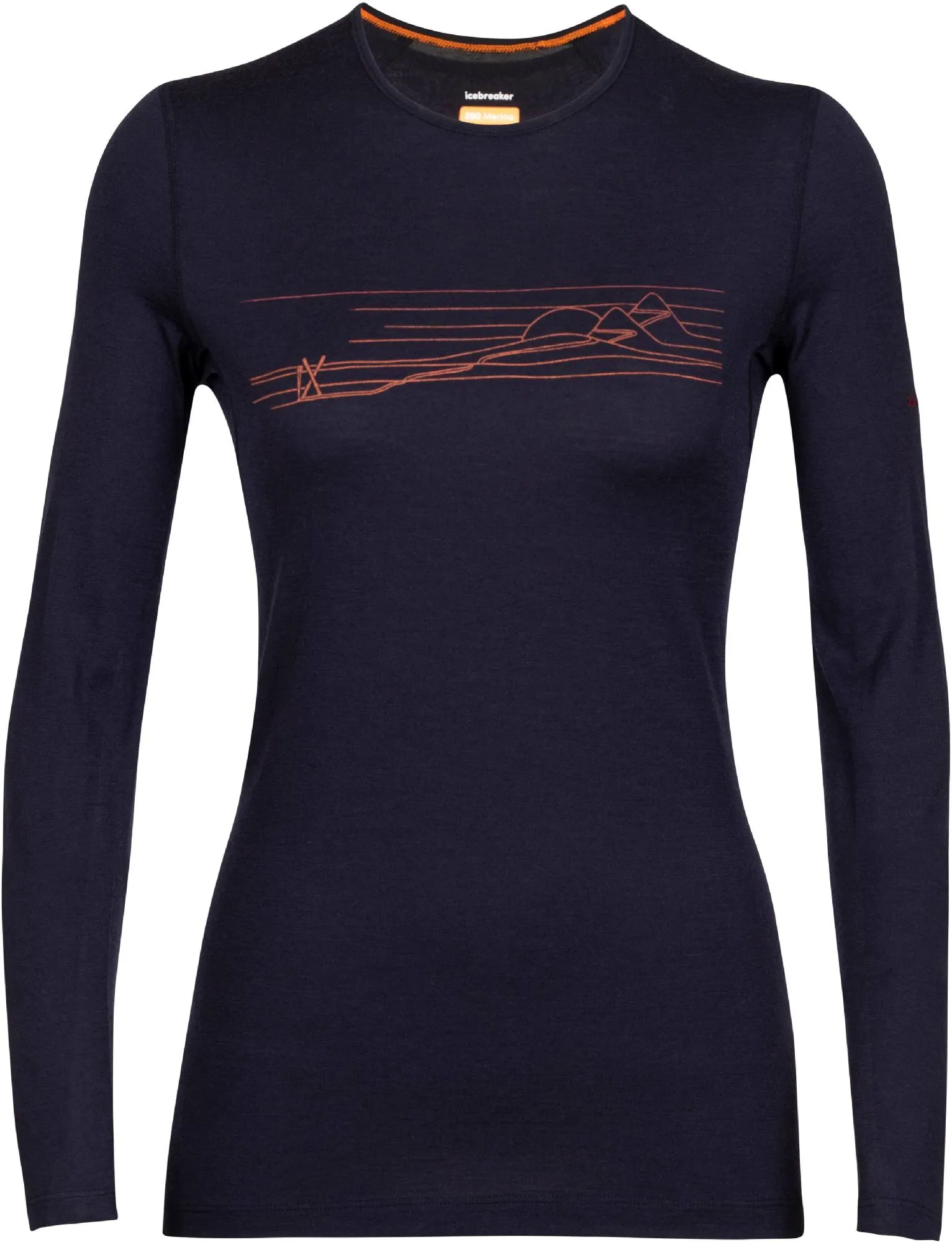 Icebreaker 200 Oasis LS Crewe Ws, Midnight navy