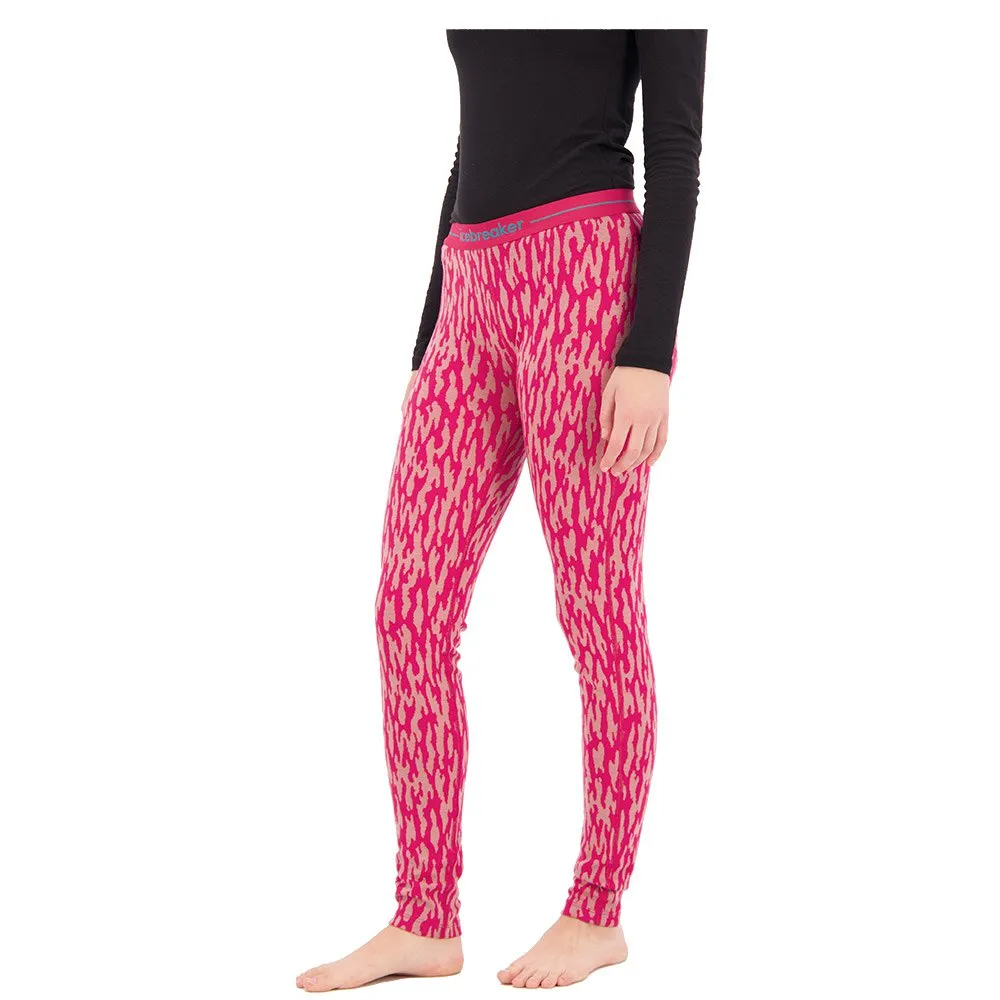Icebreaker 260 Vertex Macro Forms Merino Leggings, Crystal / electron pink / j Icebreaker 260 Vertex Macro Forms Merino Leggings, Crystal / electron pink / j