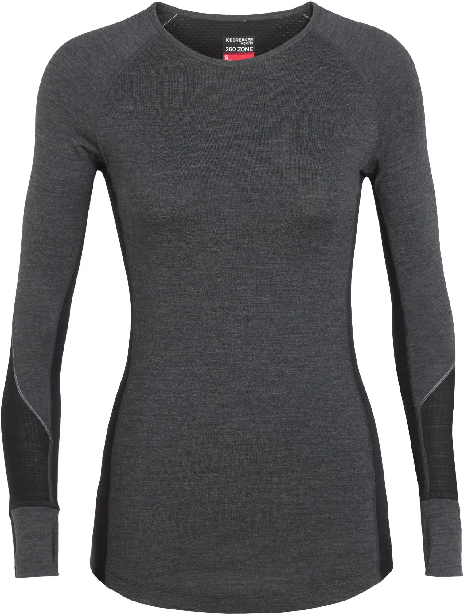Icebreaker 260 Zone LS Crewe Ws, Jet heather/black