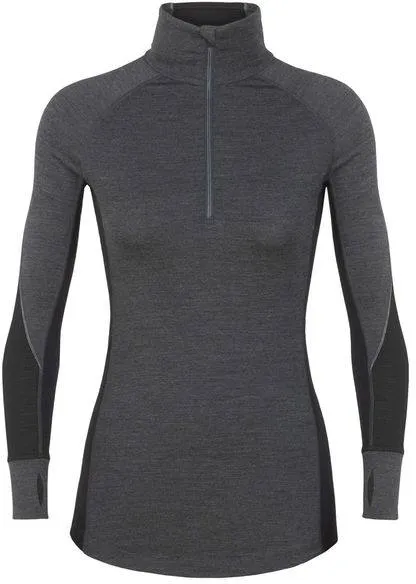 Icebreaker 260 Zone LS Half Zip Ws, Jet heather/black